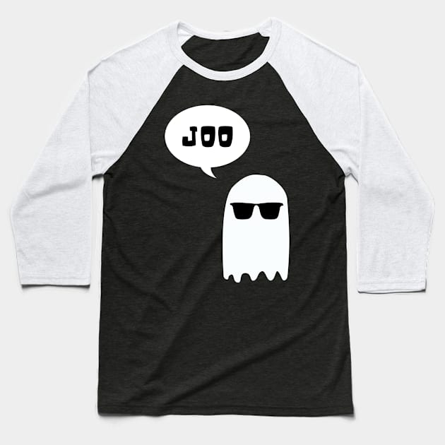 Halloween Joo Ghost Baseball T-Shirt by Double E Design